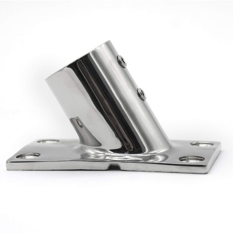 NRC&XRC Boat Hand Rail Fitting-60 Degree 1 inch Rectangular Base-Marine 316 Stainless Steel usd by Boats/Awning - Image 1
